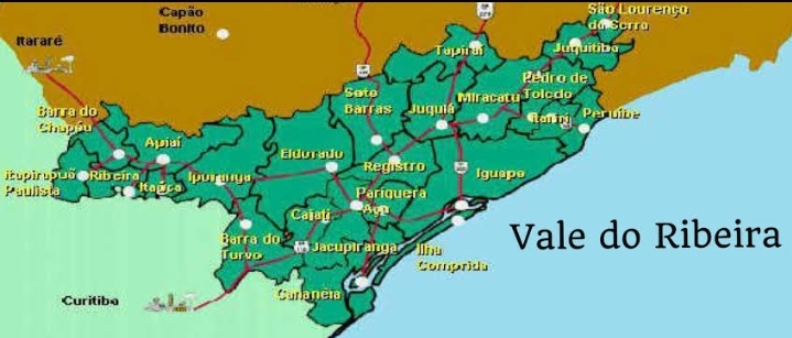 Informações do Vale do Ribeira. (31 municípios 22 Estado de São Paulo e 9 Nordeste do Estado do Paraná)